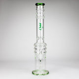 H2O | 18" 7mm glass bong with double layer honeycomb [H2O-5015]