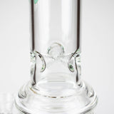 H2O | 18" 7mm glass bong with double layer honeycomb [H2O-5015]