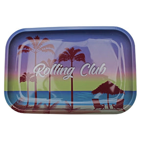 Maq Distributors Rolling Tray Rolling Club | Metal Rolling Tray - Medium Rolling Club | Metal Rolling Tray - Medium