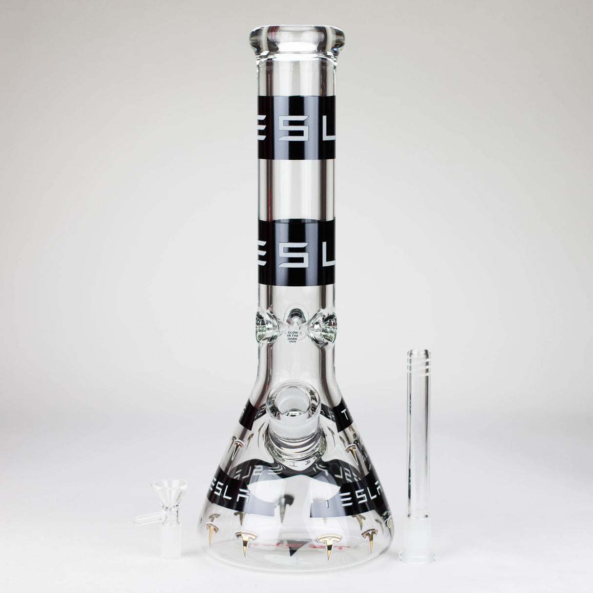 TSLA 14" Glow-in-the-Dark 9mm Glass Bong