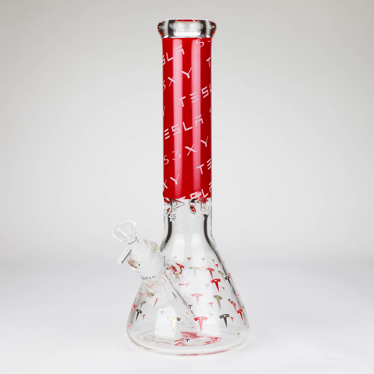 TSLA 14" Glow-in-the-Dark 9mm Glass Bong