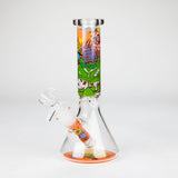 7.5" 4mm Cartoon Design Beaker Bong [PIP877]