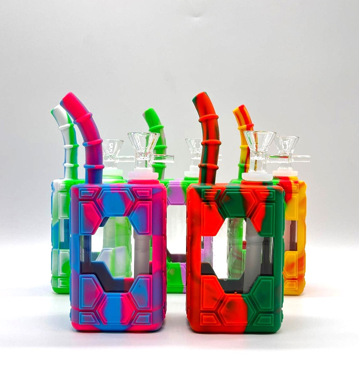 7" Silicone Juice Box Bong with Logo