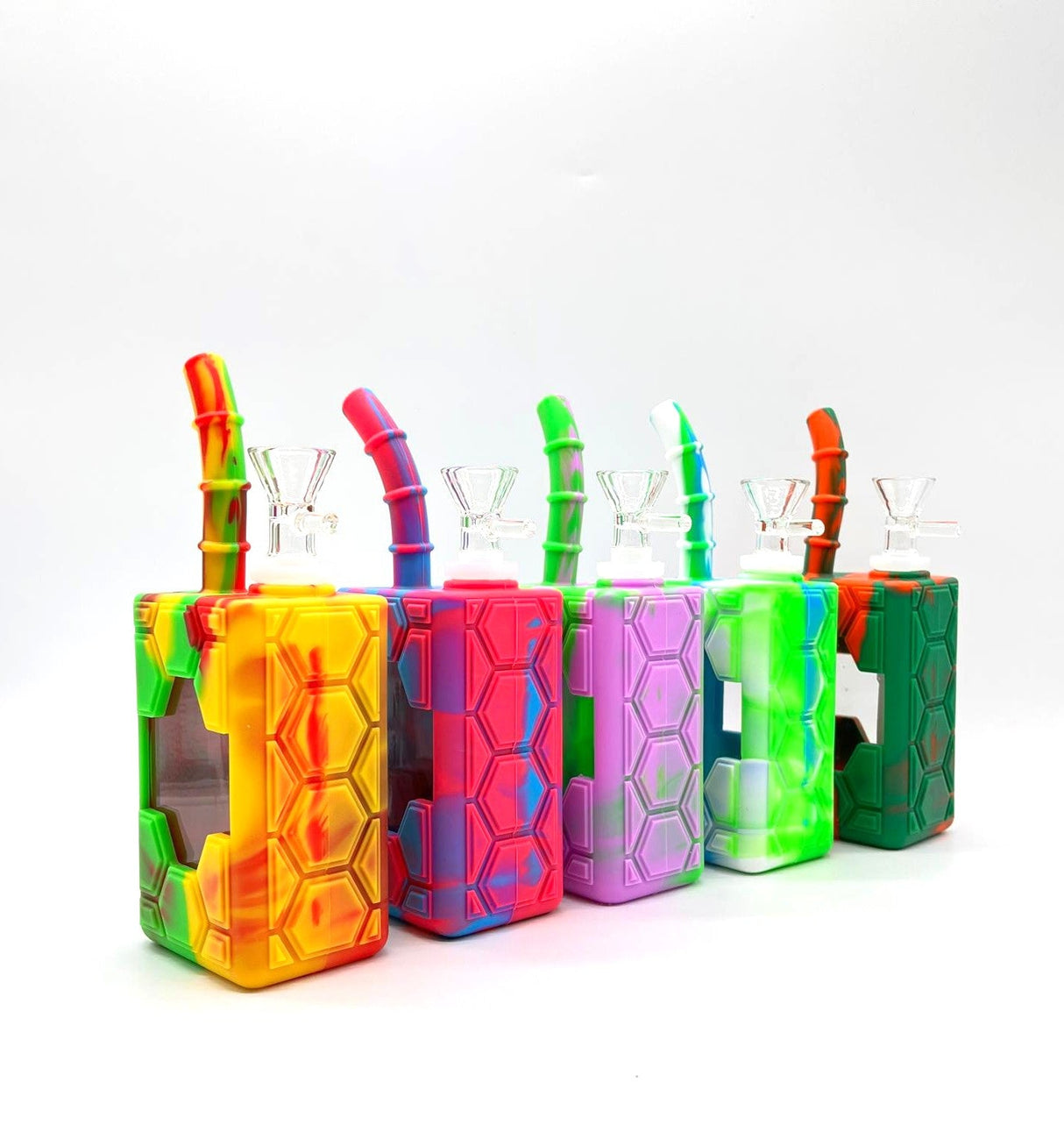7" Silicone Juice Box Bong with Logo