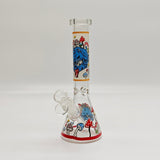 9" Character Design Beaker Bong with Diffused Downstem