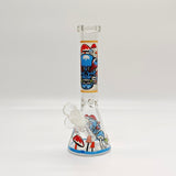 9" Character Design Beaker Bong with Diffused Downstem