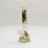 9" Character Design Beaker Bong with Diffused Downstem