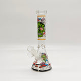 9" Character Design Beaker Bong with Diffused Downstem