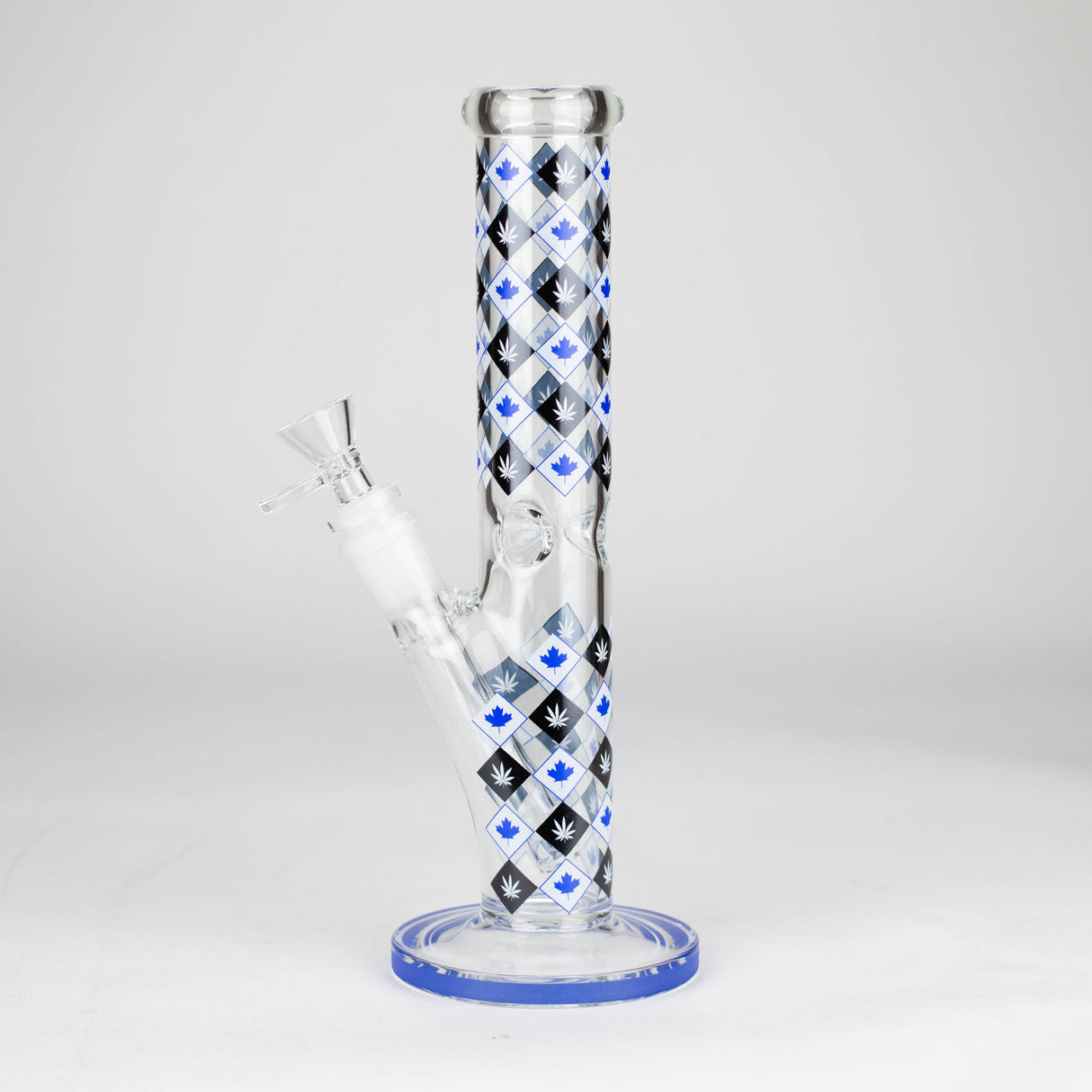 10" Maple Leaf Straight Tube Glass Bong
