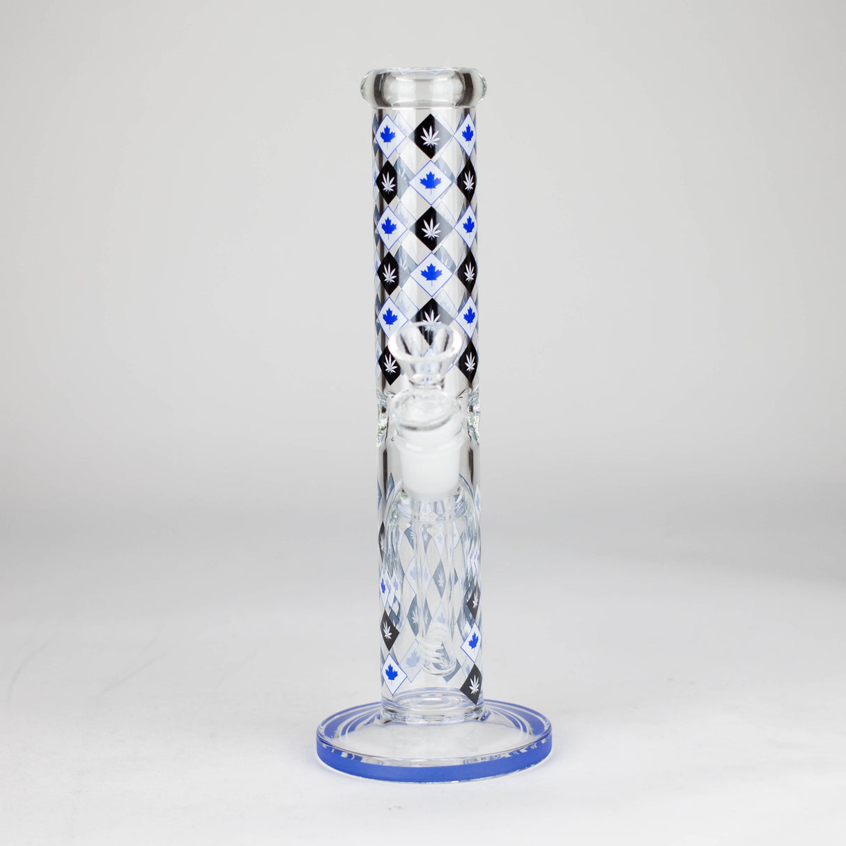 10" Maple Leaf Straight Tube Glass Bong