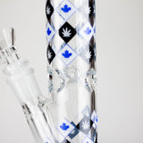 10" Maple Leaf Straight Tube Glass Bong
