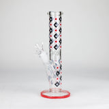 10" Maple Leaf Straight Tube Glass Bong