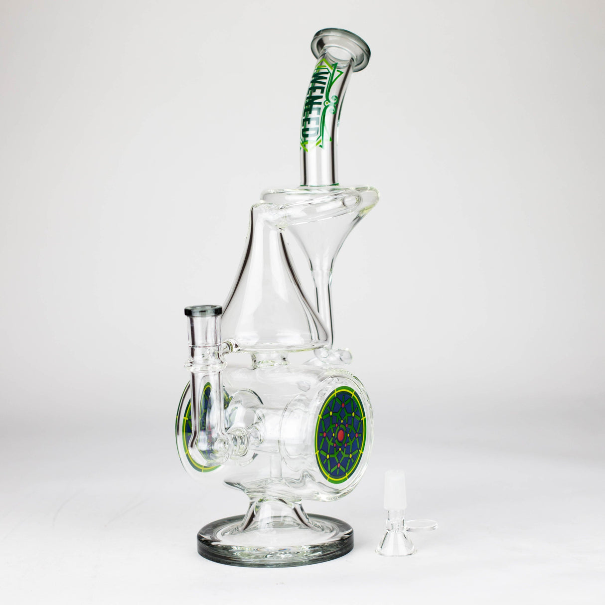 WENEED® Glass Bong WENEED | 14.5" Orbit Cyclone Glass Bong WENEED | 14.5" Orbit Cyclone Glass Bong