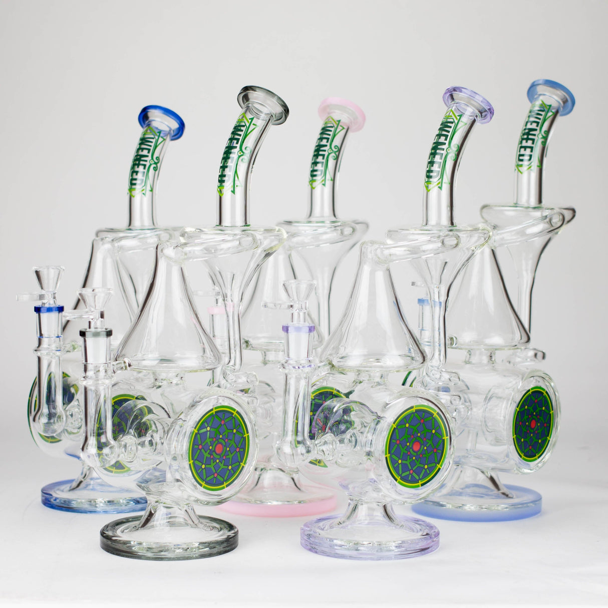 WENEED® Glass Bong WENEED | 14.5" Orbit Cyclone Glass Bong WENEED | 14.5" Orbit Cyclone Glass Bong