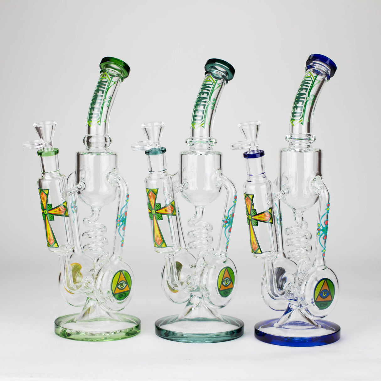 WENEED® Glass Bong WENEED | 14" Spiral Recycler Glass bong WENEED | 14" Spiral Recycler Glass bong