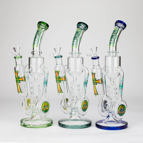 WENEED® Glass Bong WENEED | 14" Spiral Recycler Glass bong WENEED | 14" Spiral Recycler Glass bong
