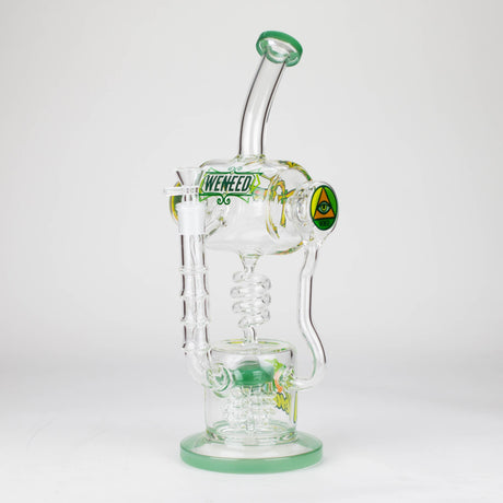 WENEED® Glass Bong WENEED Pulse Helix 14" Stemless Glass Dab Rig WENEED Pulse Helix 14" Glass Dab Rig | Canada