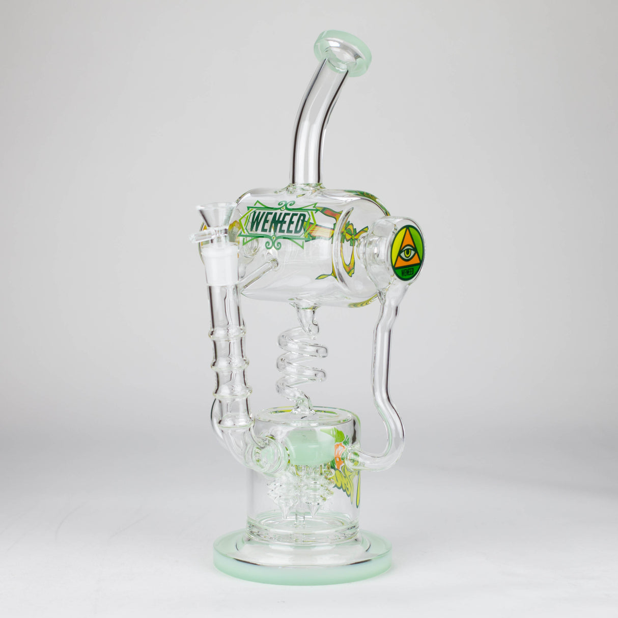 WENEED Pulse Helix 14" Stemless Glass Dab Rig