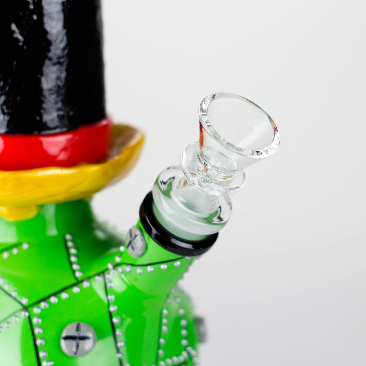 9" Wizard Sugar Skull Glass Bong with Diffused Downstem