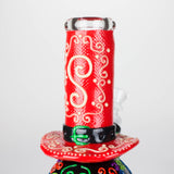 9" Wizard Sugar Skull Glow-in-the-Dark Glass Bong