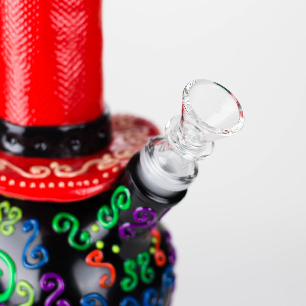 9" Wizard Sugar Skull Glow-in-the-Dark Glass Bong