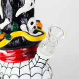9" Pirate Sugar Skull Glass Bong with 4" Diffused Downstem