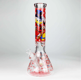 NIBO Distribution Glass Bong 14" Cartoon Glow 9 mm glass bong [PIP835] 14" Cartoon Glow 9 mm glass bong [PIP835]