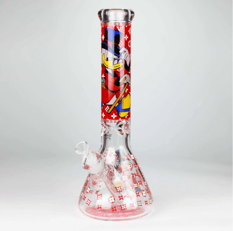 NIBO Distribution Glass Bong 14" Cartoon Glow 9 mm glass bong [PIP835] 14" Cartoon Glow 9 mm glass bong [PIP835]
