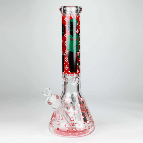 NIBO Distribution Glass Bong 14" Cartoon Glow 9 mm glass bong [PIP835] 14" Cartoon Glow 9 mm glass bong [PIP835]