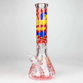 NIBO Distribution Glass Bong 14" Cartoon Glow 9 mm glass bong [PIP835] 14" Cartoon Glow 9 mm glass bong [PIP835]