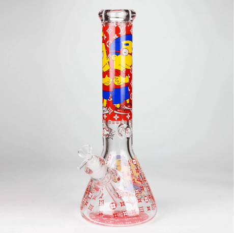 NIBO Distribution Glass Bong 14" Cartoon Glow 9 mm glass bong [PIP835] 14" Cartoon Glow 9 mm glass bong [PIP835]