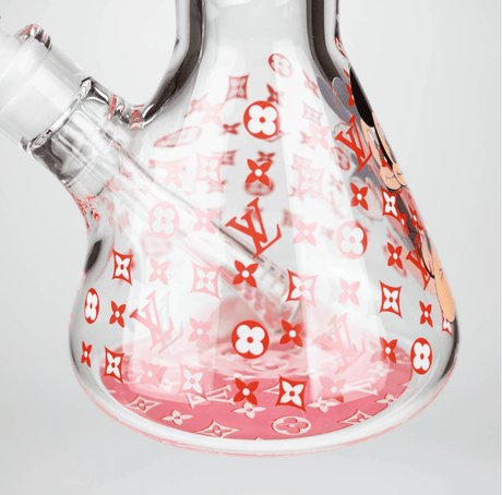 NIBO Distribution Glass Bong 14" Cartoon Glow 9 mm glass bong [PIP835] 14" Cartoon Glow 9 mm glass bong [PIP835]