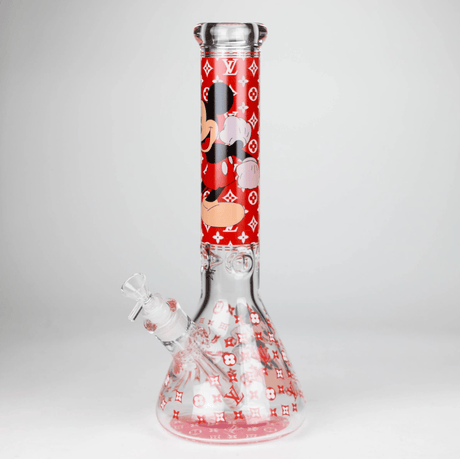 NIBO Distribution Glass Bong 14" Cartoon Glow 9 mm glass bong [PIP835] 14" Cartoon Glow 9 mm glass bong [PIP835]