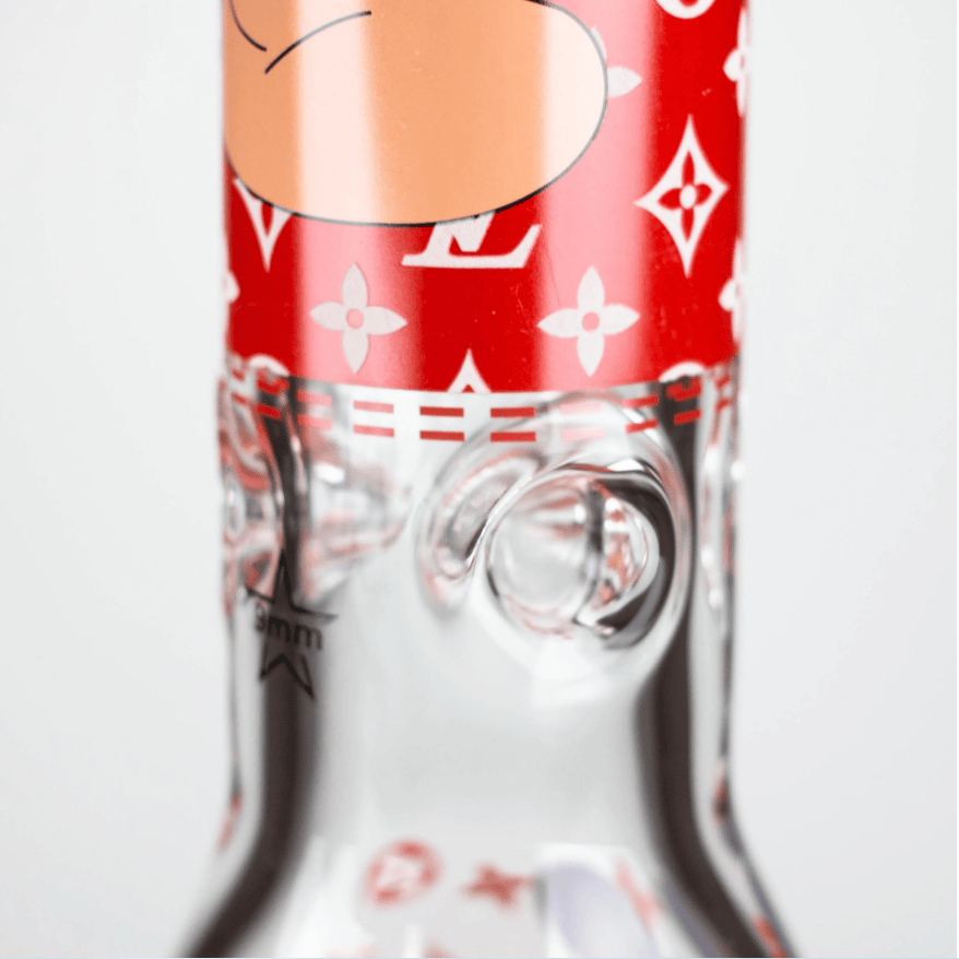 NIBO Distribution Glass Bong 14" Cartoon Glow 9 mm glass bong [PIP835] 14" Cartoon Glow 9 mm glass bong [PIP835]