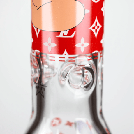 NIBO Distribution Glass Bong 14" Cartoon Glow 9 mm glass bong [PIP835] 14" Cartoon Glow 9 mm glass bong [PIP835]