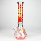 NIBO Distribution Glass Bong 14" Cartoon Glow 9 mm glass bong [PIP835] 14" Cartoon Glow 9 mm glass bong [PIP835]