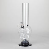 12" Skull Shape Acrylic Water Pipe with Detachable Base