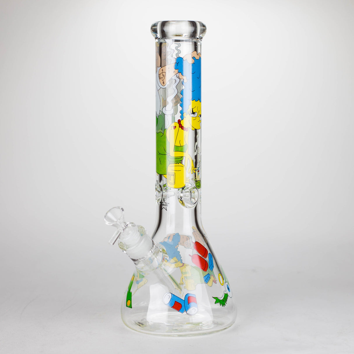 NIBO Distribution Glass Bong 14" Yellow Family Cartoon 9 mm glass bongs [PIP789] 14" Yellow Family Cartoon 9 mm glass bongs [PIP789]