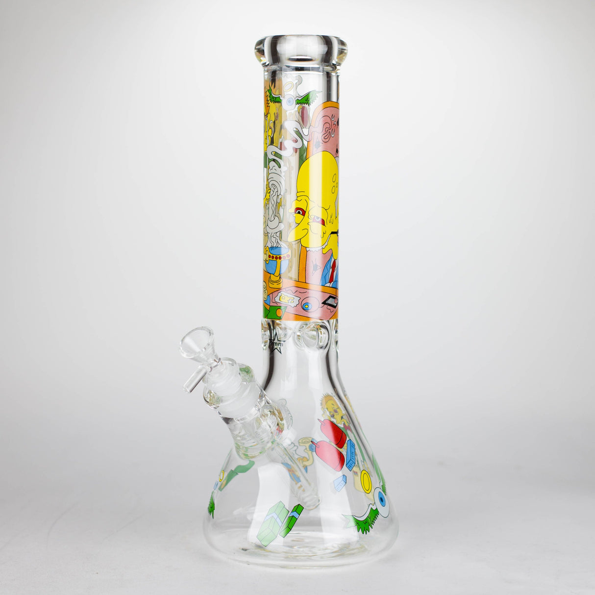 NIBO Distribution Glass Bong 14" Yellow Family Cartoon 9 mm glass bongs [PIP789] 14" Yellow Family Cartoon 9 mm glass bongs [PIP789]
