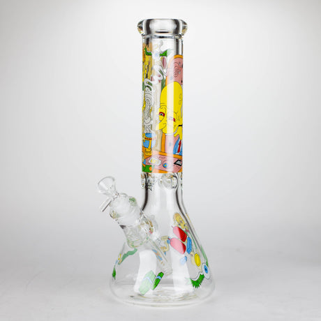 NIBO Distribution Glass Bong 14" Yellow Family Cartoon 9 mm glass bongs [PIP789] 14" Yellow Family Cartoon 9 mm glass bongs [PIP789]