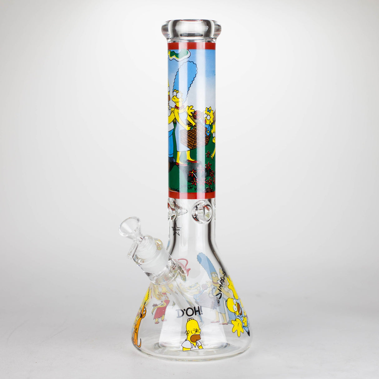 NIBO Distribution Glass Bong 14" Yellow Family Cartoon 9 mm glass bongs [PIP789] 14" Yellow Family Cartoon 9 mm glass bongs [PIP789]