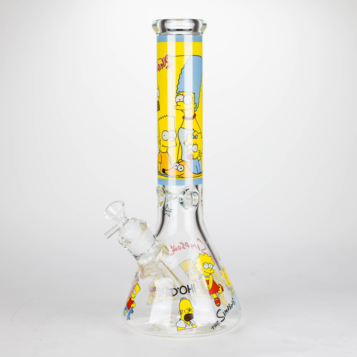 NIBO Distribution Glass Bong 14" Yellow Family Cartoon 9 mm glass bongs [PIP789] 14" Yellow Family Cartoon 9 mm glass bongs [PIP789]