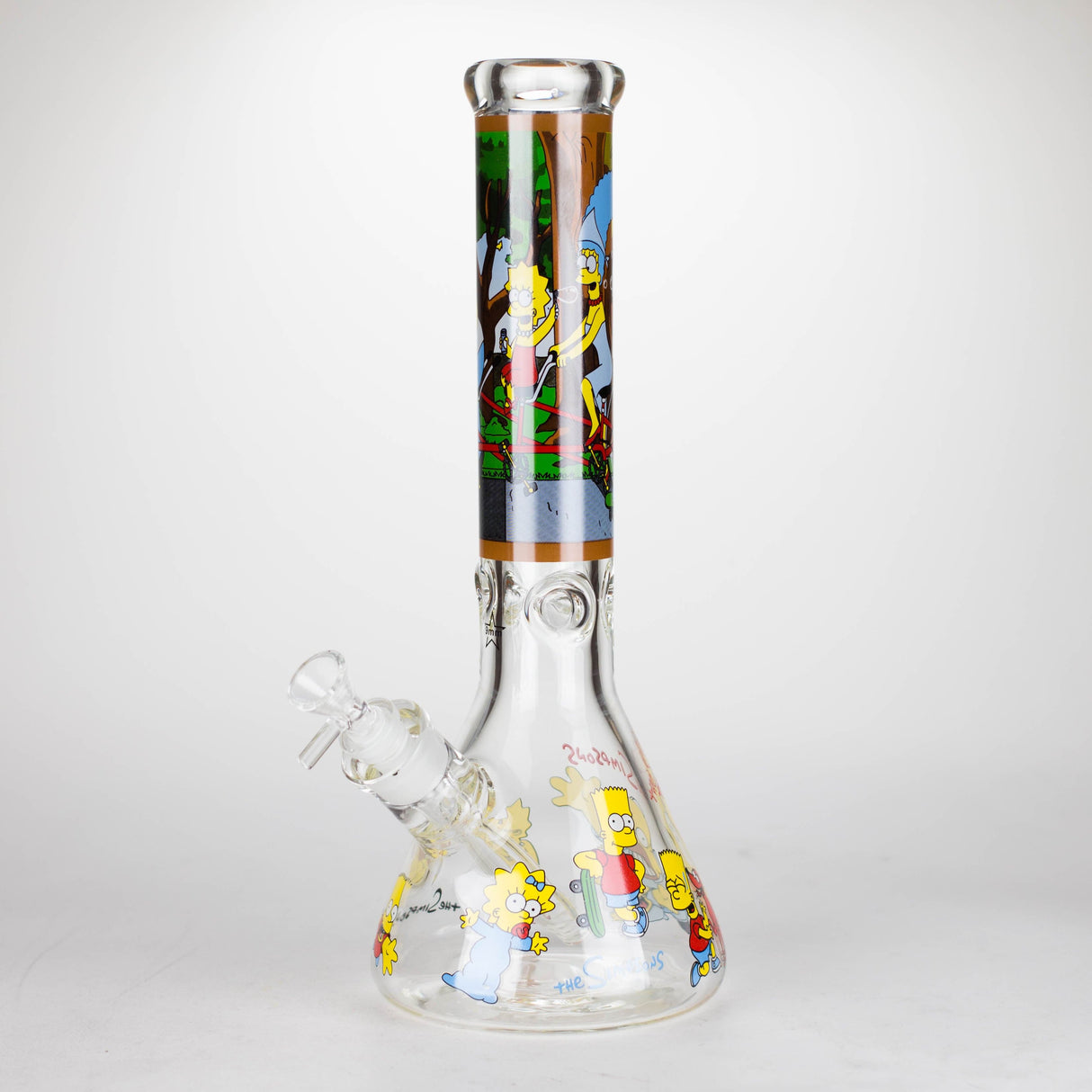NIBO Distribution Glass Bong 14" Yellow Family Cartoon 9 mm glass bongs [PIP789] 14" Yellow Family Cartoon 9 mm glass bongs [PIP789]
