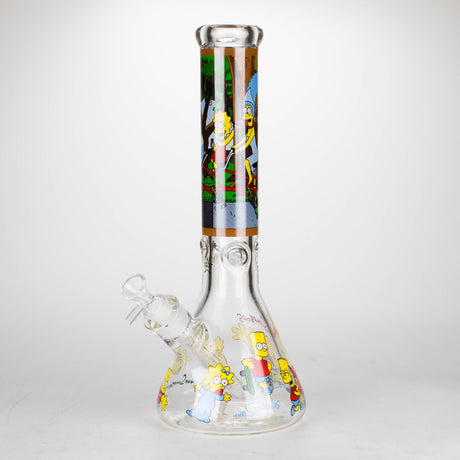 NIBO Distribution Glass Bong 14" Yellow Family Cartoon 9 mm glass bongs [PIP789] 14" Yellow Family Cartoon 9 mm glass bongs [PIP789]