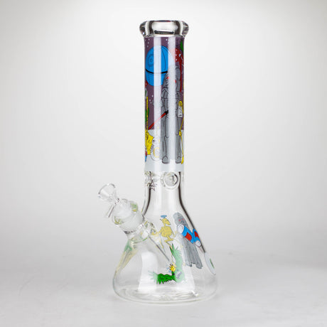 NIBO Distribution Glass Bong 14" Yellow Family Cartoon 9 mm glass bongs [PIP789] 14" Yellow Family Cartoon 9 mm glass bongs [PIP789]