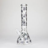 Karma | 14" Leaf Beaker Glow in the dark Glass Bong