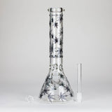 Karma | 14" Leaf Beaker Glow in the dark Glass Bong