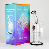 Maq Distributors Glass Bong Karma | Glass Bong 11" Double Tree Bend Karma | Glass Bong 11" Double Tree Bend