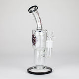 Maq Distributors Glass Bong Karma | Glass Bong 11" Double Tree Bend Karma | Glass Bong 11" Double Tree Bend