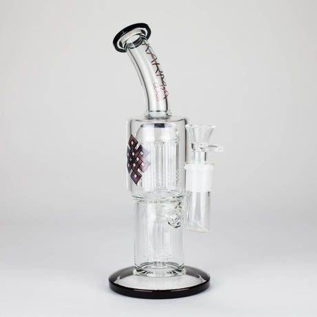 Maq Distributors Glass Bong Karma | Glass Bong 11" Double Tree Bend Karma | Glass Bong 11" Double Tree Bend